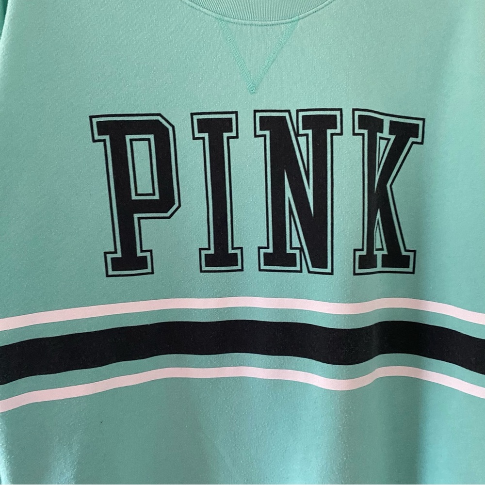 PINK Victoria's Secret Y2K Crewneck Sweatshirt Oversized Athleisure Comfy Sz S - Picture 5 of 6